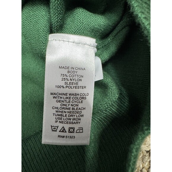 NEW CeCe Women's Crewneck Bobble Detail Long Sleeve Sweater Green NWT Size M - Picture 12 of 14